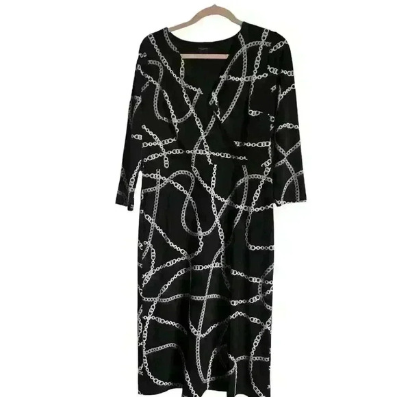 Ann Taylor Factory Sz M Wrap Dress W/ Belt Office Academia - Picture 1 of 16